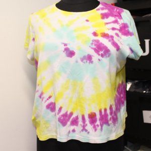 Croft & Barrow purple yellow tie dye tshirt XXL